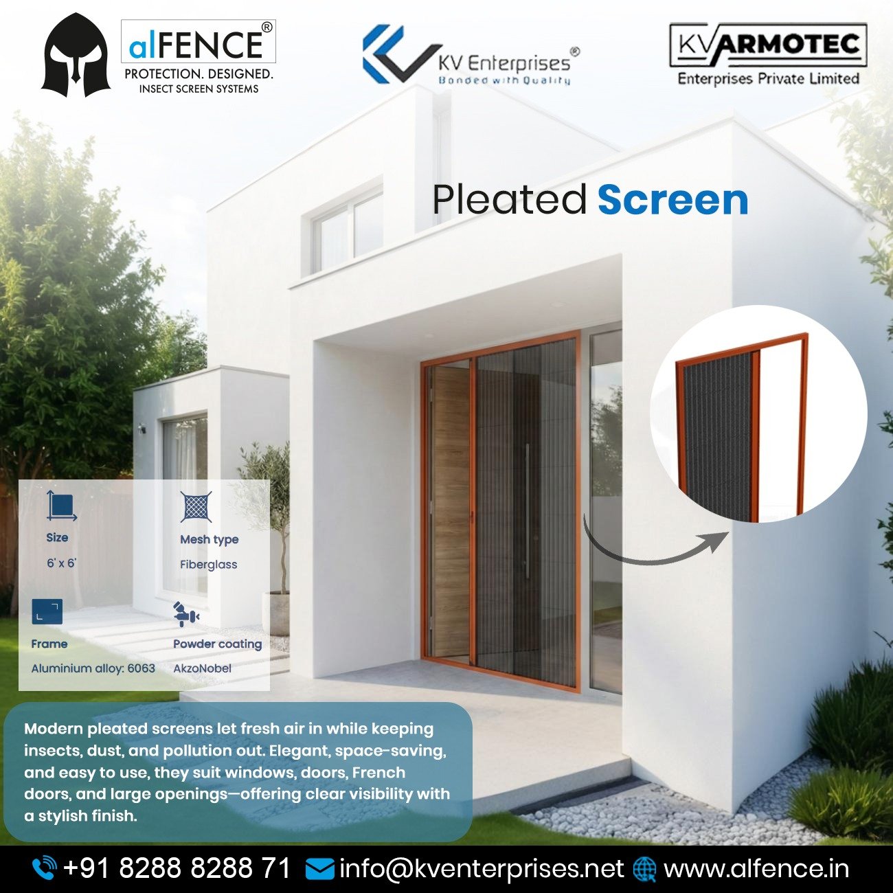 Pleated Mosquito Net Door for Home