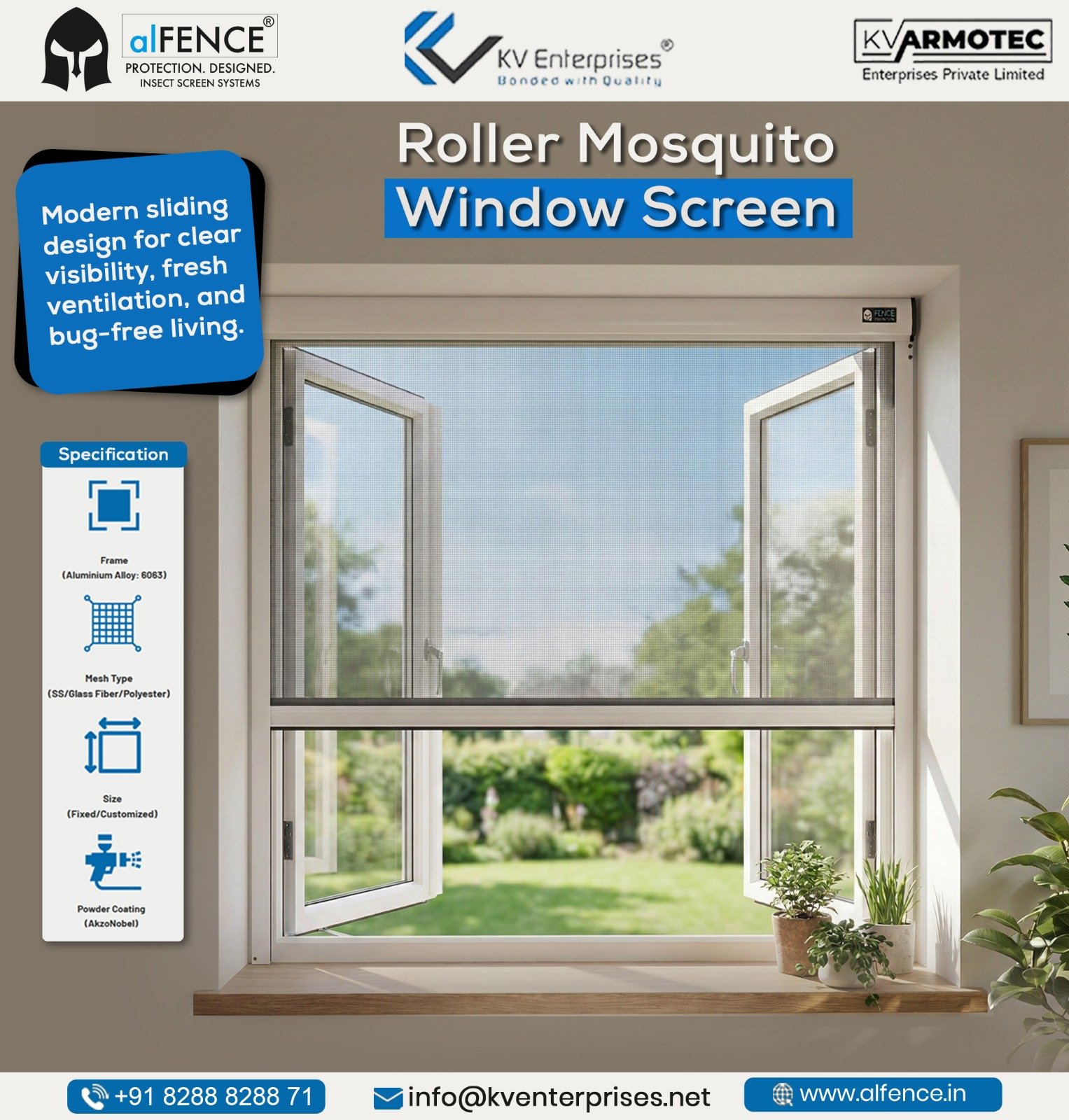 Roller Mosquito Net for Windows