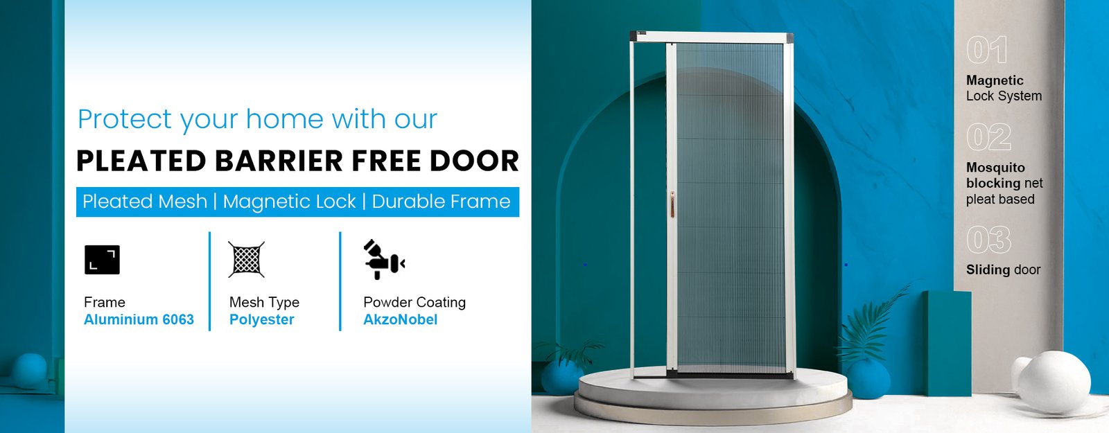 Pleated Barrier Free Door Pleated Barrier Free Door